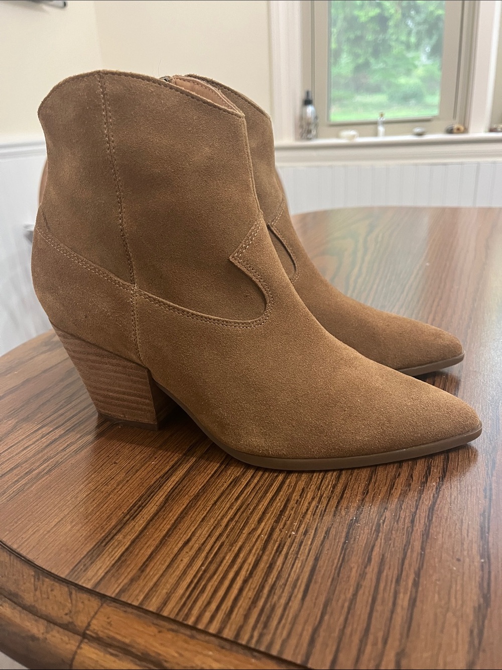 LUCKY BRAND Women's Suede Ankle Booties in Tan